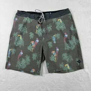 Rip Curl Shorts‎ 33 Lay Days Lifestyle Boardshorts Lightweight Tropical Toucan